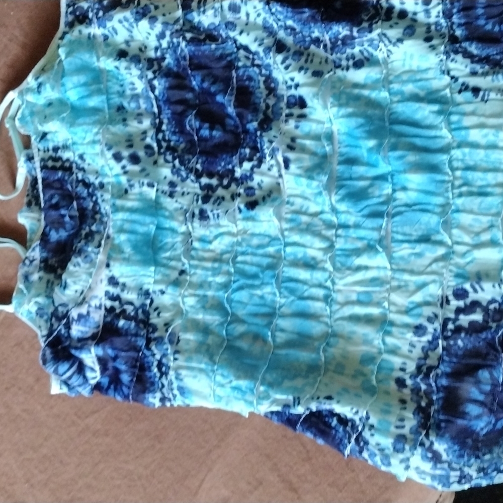 Justice dress halter top in beautiful blues tie dye